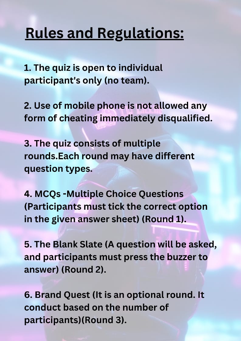 Rules and Regulations